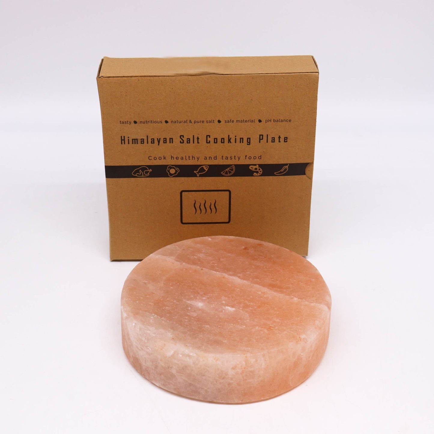 Himalayan Salt Cooking Plate - Round - 20x20x5cm from our luxury himalayan salt cooking plates collection