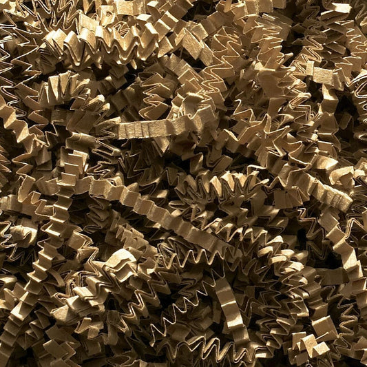 SizzlePak Shredded paper - Kraft  (1KG) lifestyle product photo on neutral background