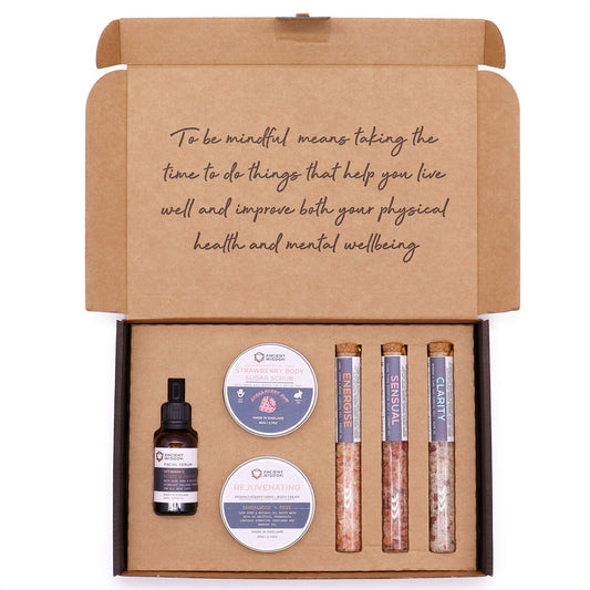 Serenity Essential Self Care Kit lifestyle product photo on neutral background