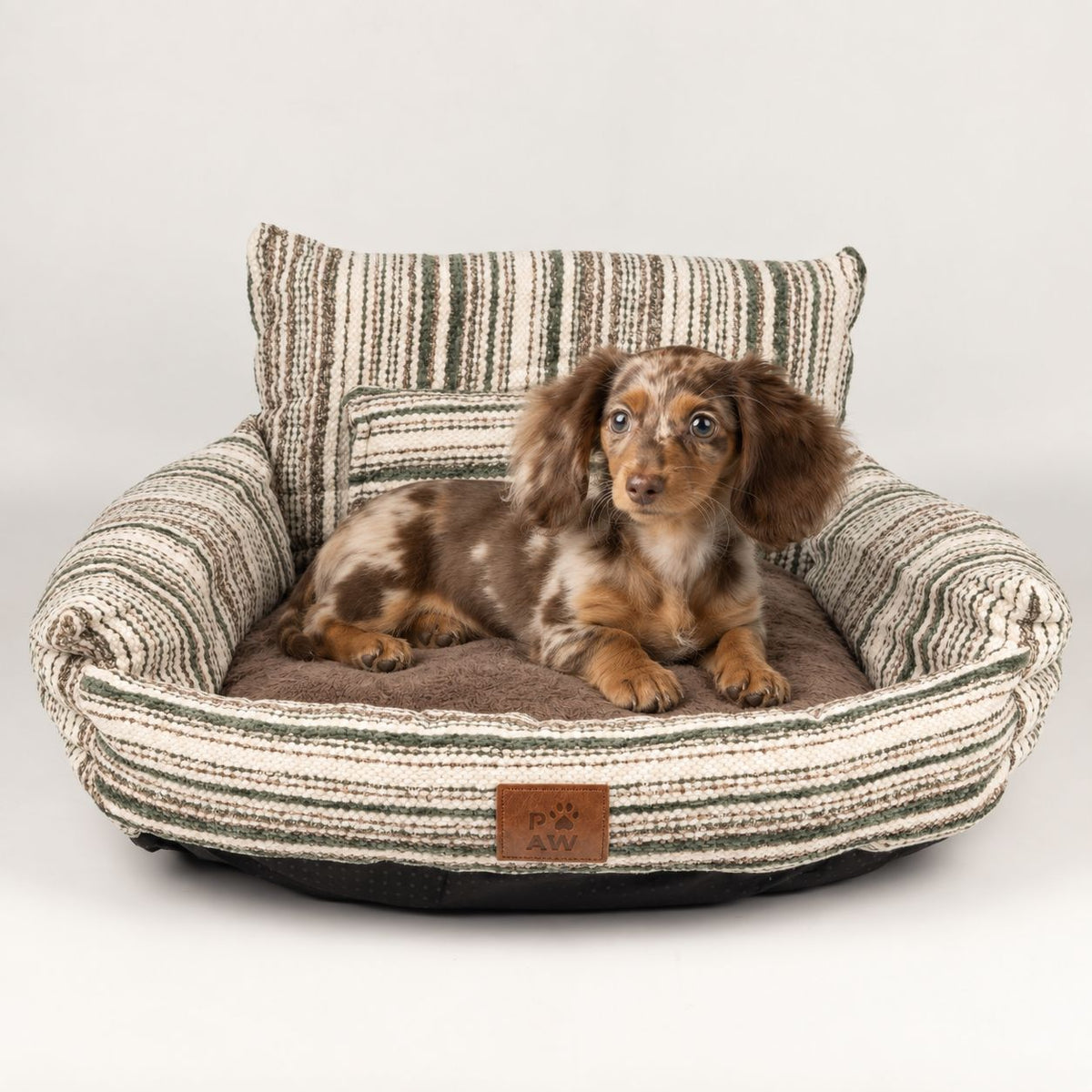 PAW Striped Sofa Pet Bed – Small – 50 × 50 × 26cmcm
