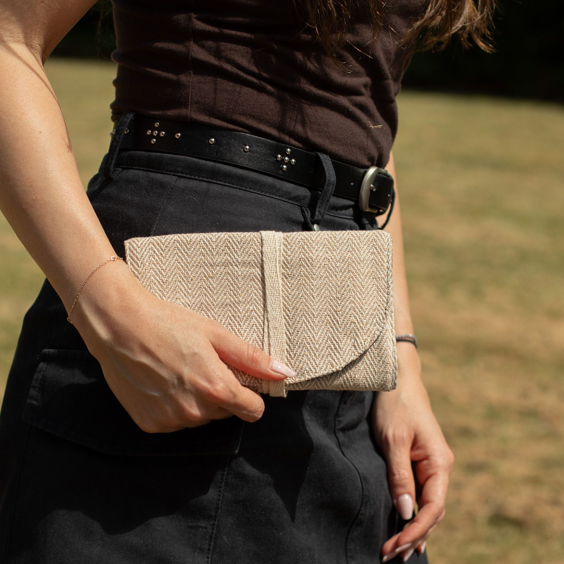Hemp Phone/Tobacoo/Anything Wrap Pouch (assorted) lifestyle product photo on neutral background