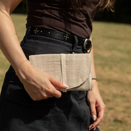 Hemp Phone/Tobacoo/Anything Wrap Pouch (assorted) lifestyle product photo on neutral background