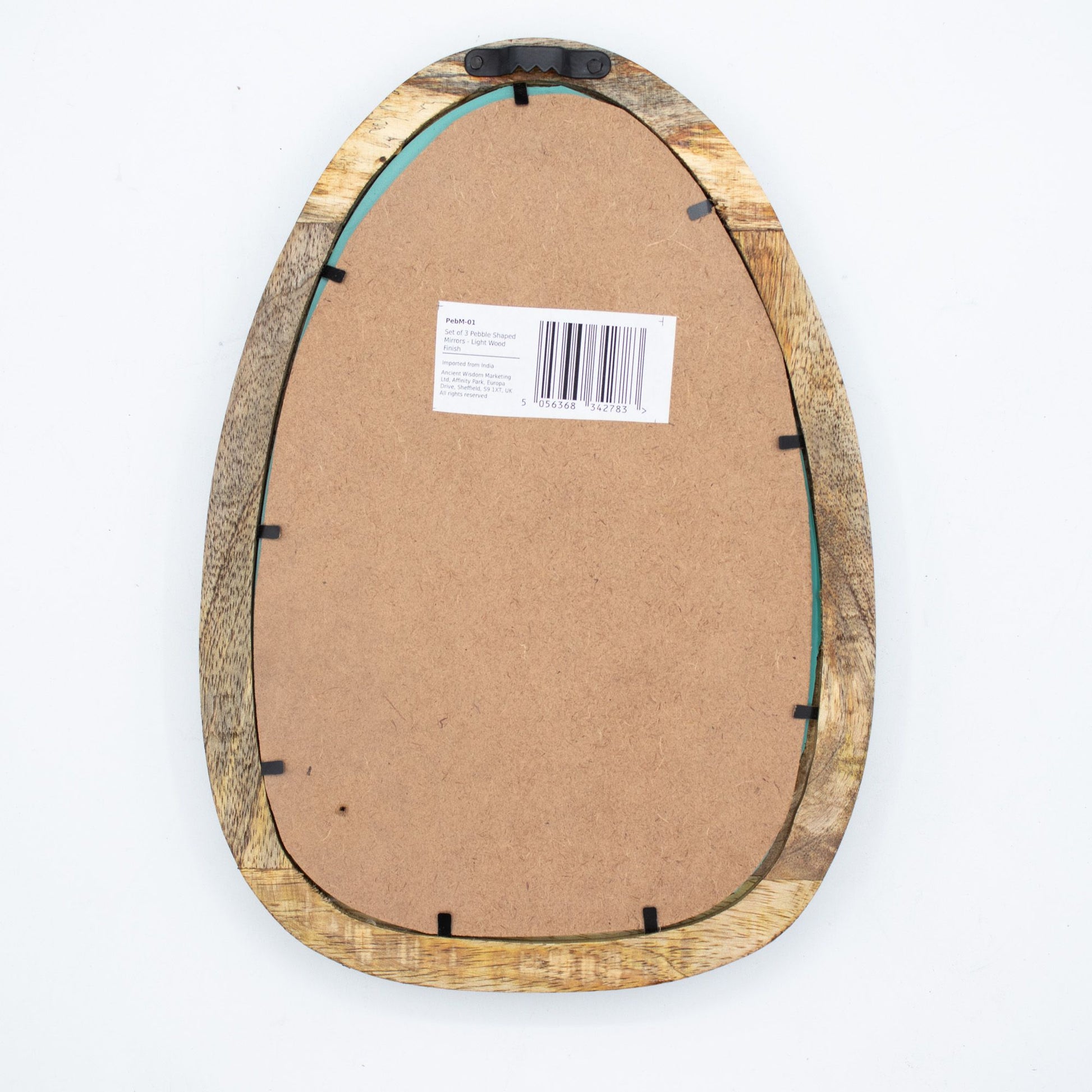 Photo 2 of Set Of 3 Pebble Shaped Mirrors - Light Wood Finish On Wood featuring authentic premium craftsmanship.