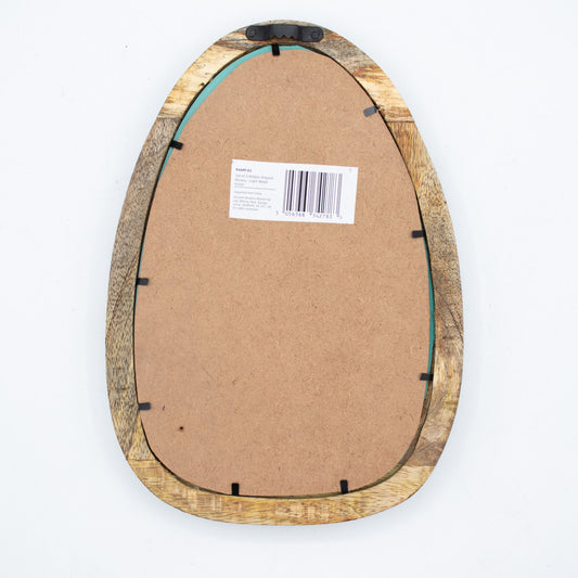 Photo 2 of Set Of 3 Pebble Shaped Mirrors - Light Wood Finish On Wood featuring authentic premium craftsmanship.