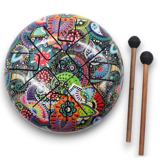 Photo 1 of Hapi Drum Multicoloured Om - 18cm Meditation Drum Premium Ed featuring authentic premium craftsmanship.
