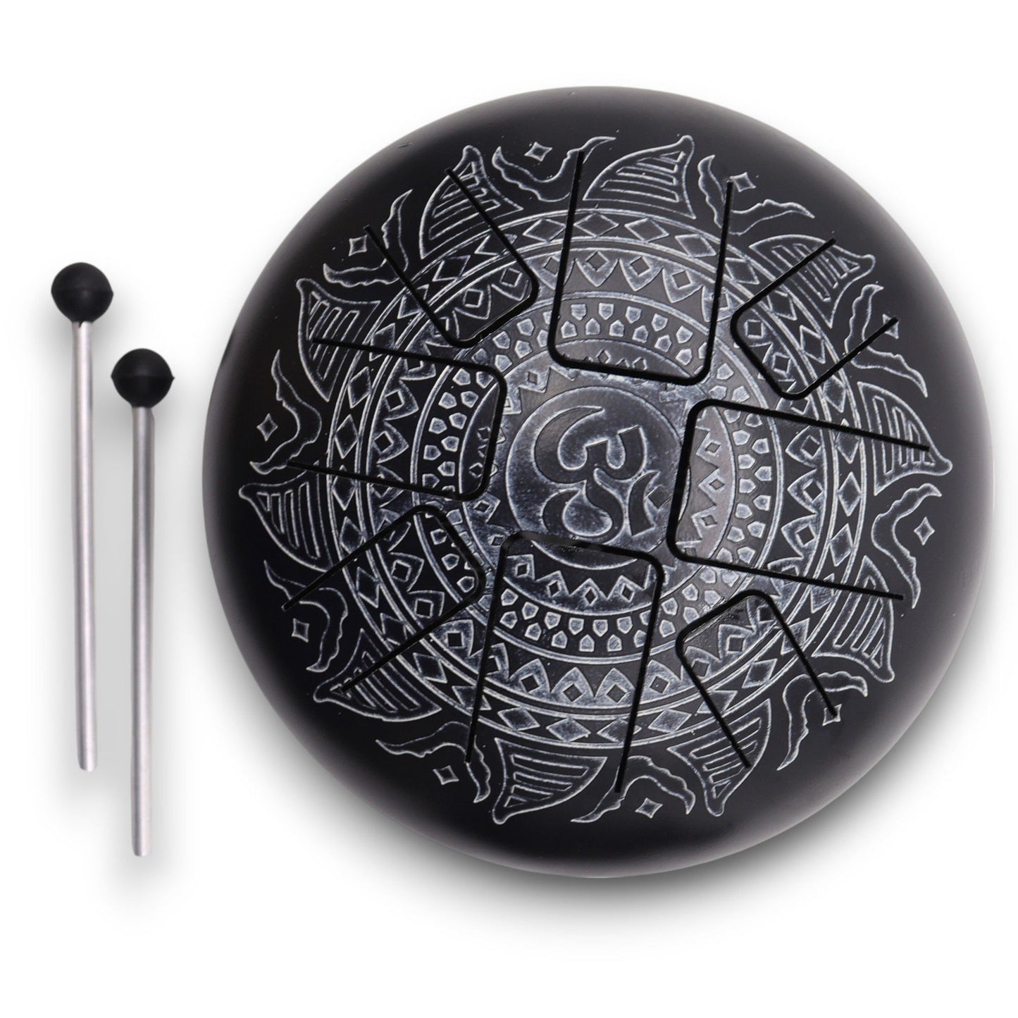 Photo 1 of Med Hapi Drum Om Mandala Engraved- 22x15cm Meditation Drum featuring authentic premium craftsmanship.