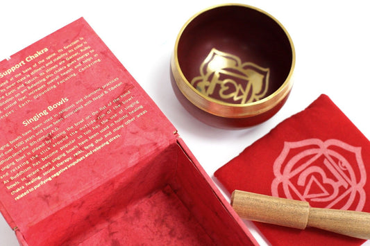 Chakra Singing Bowl - Root lifestyle product photo on neutral background