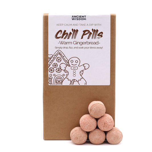 Chill Pills Gift Pack 350g - Warm Gingerbread lifestyle product photo on neutral background