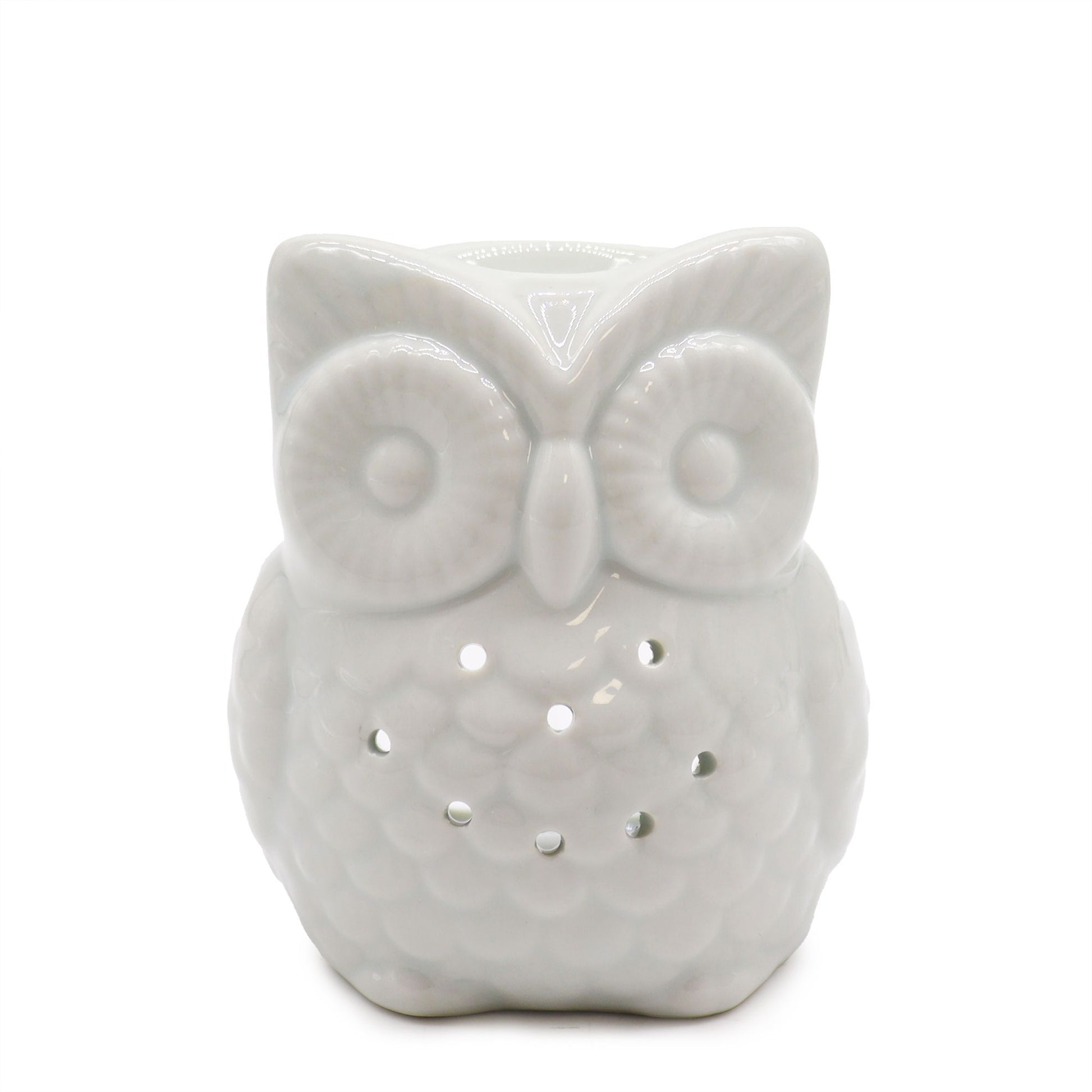 Classic White Oil Burner - Tall Owl from our luxury classic white oil burners collection
