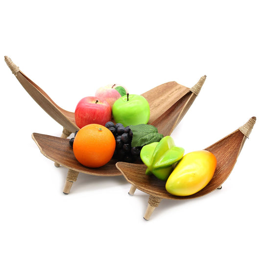Coconut Leaf Fruit Bowl Set - Natural from our luxury coconut leaf fruit bowl sets & tea stands collection