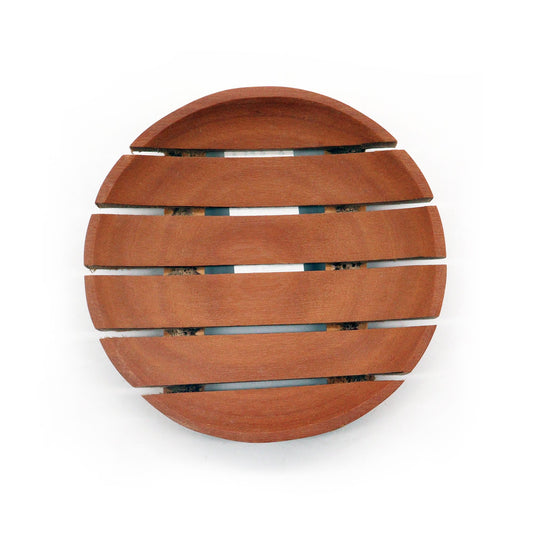 Classic Mahogany Soap Dish - Round from our luxury classic mahogany soap dishes collection