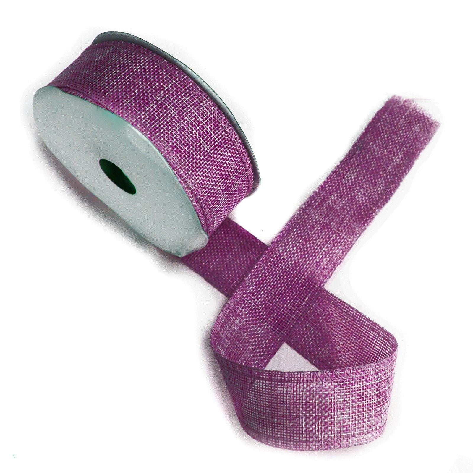 Natural Texture Ribbon 38mm x 20m - French Lavender lifestyle product photo on neutral background