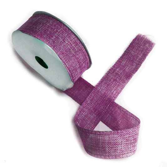 Natural Texture Ribbon 38mm x 20m - French Lavender lifestyle product photo on neutral background