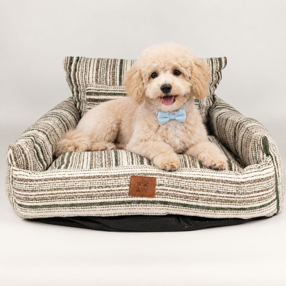 PAW Striped Sofa Pet Bed – Medium – 60 × 60 × 28cmcm