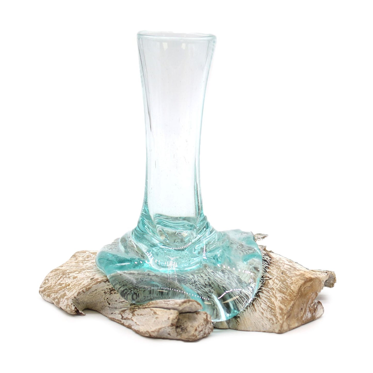 Photo 6 of Molten Glass On Whitewash Wood - Vase - Small On Wood featuring authentic premium craftsmanship.