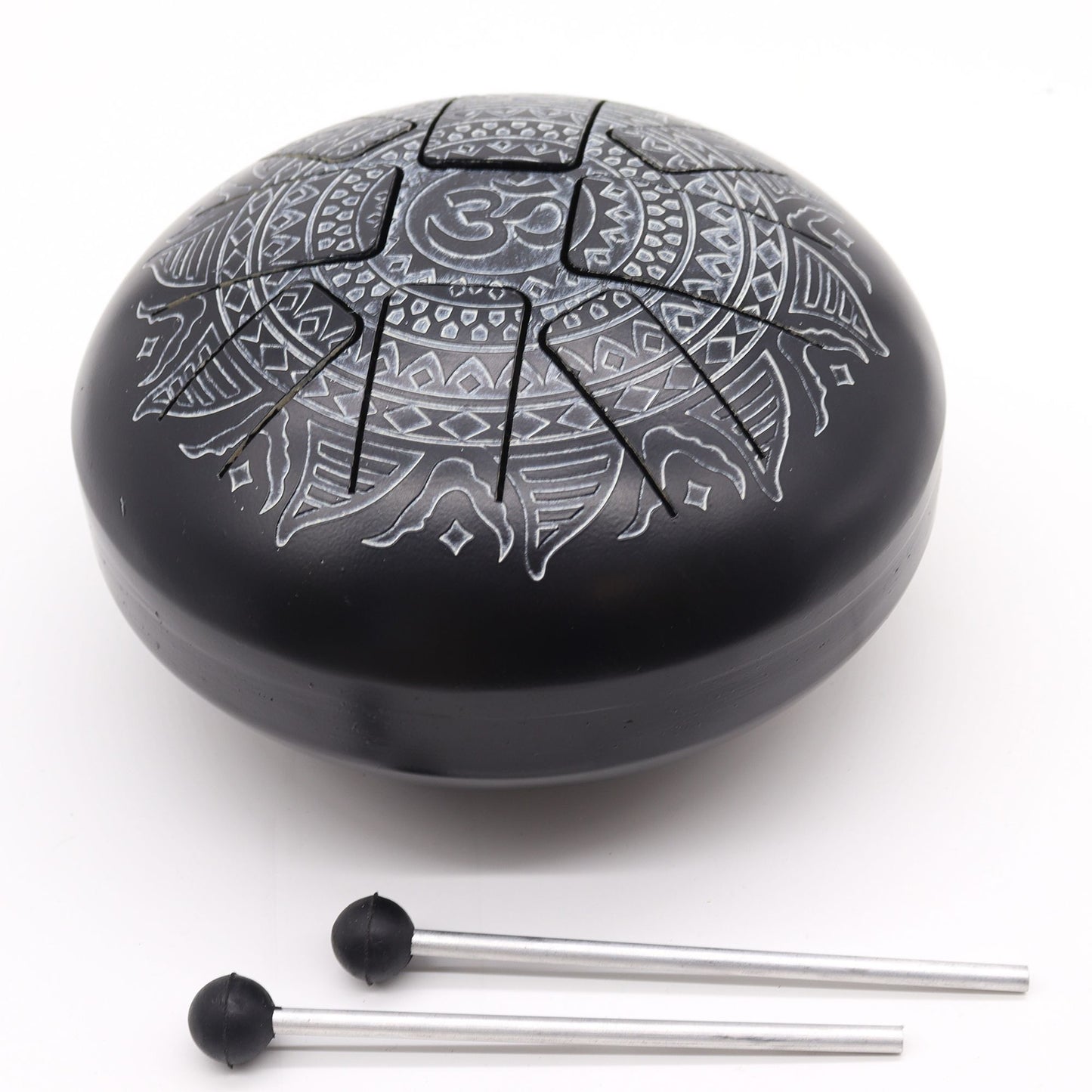 Photo 3 of Med Hapi Drum Om Mandala Engraved- 22x15cm Meditation Drum featuring authentic premium craftsmanship.