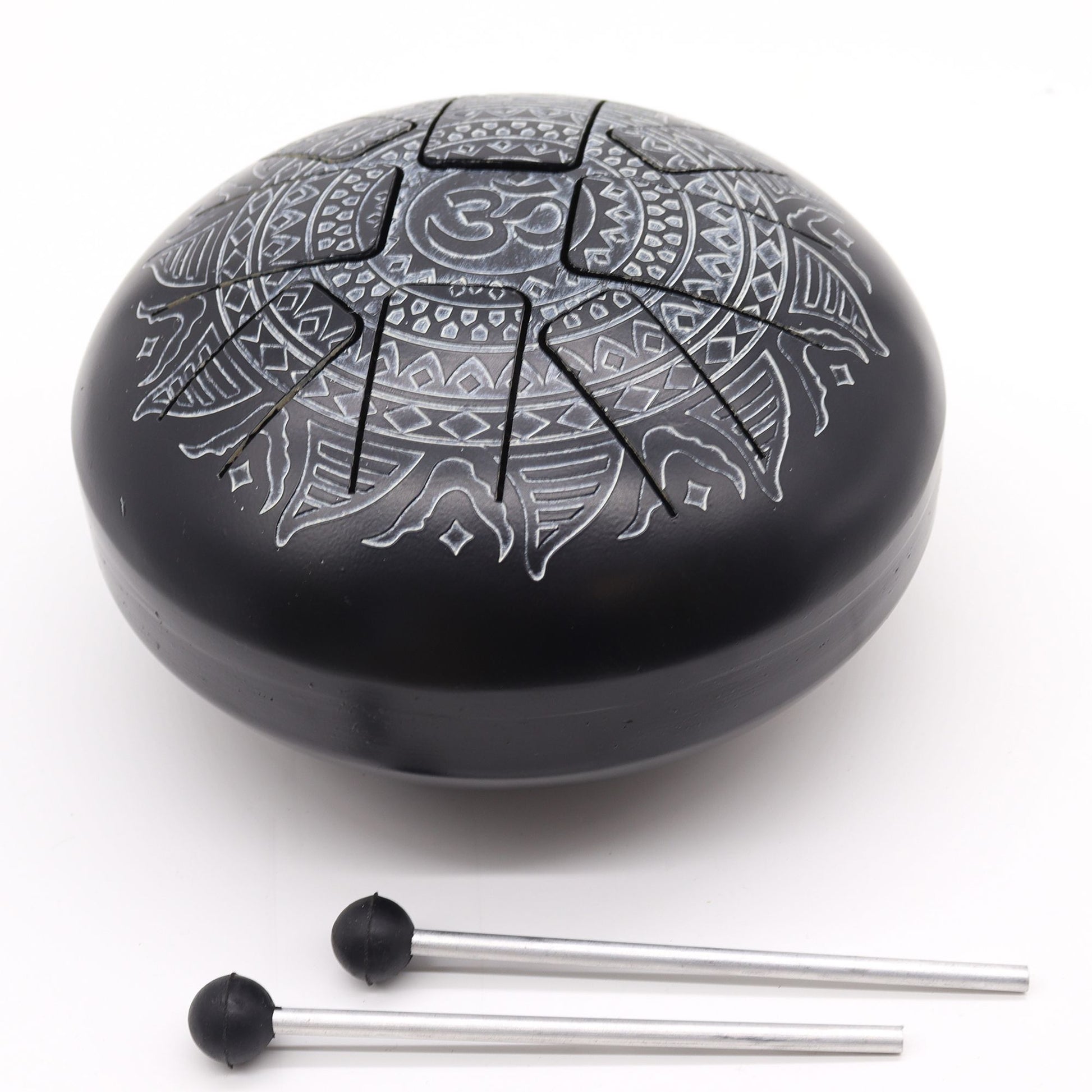 Photo 3 of Med Hapi Drum Om Mandala Engraved- 22x15cm Meditation Drum featuring authentic premium craftsmanship.