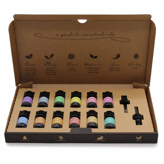 Aromatherapy Essential Oil Set - Autumn Set lifestyle product photo on neutral background