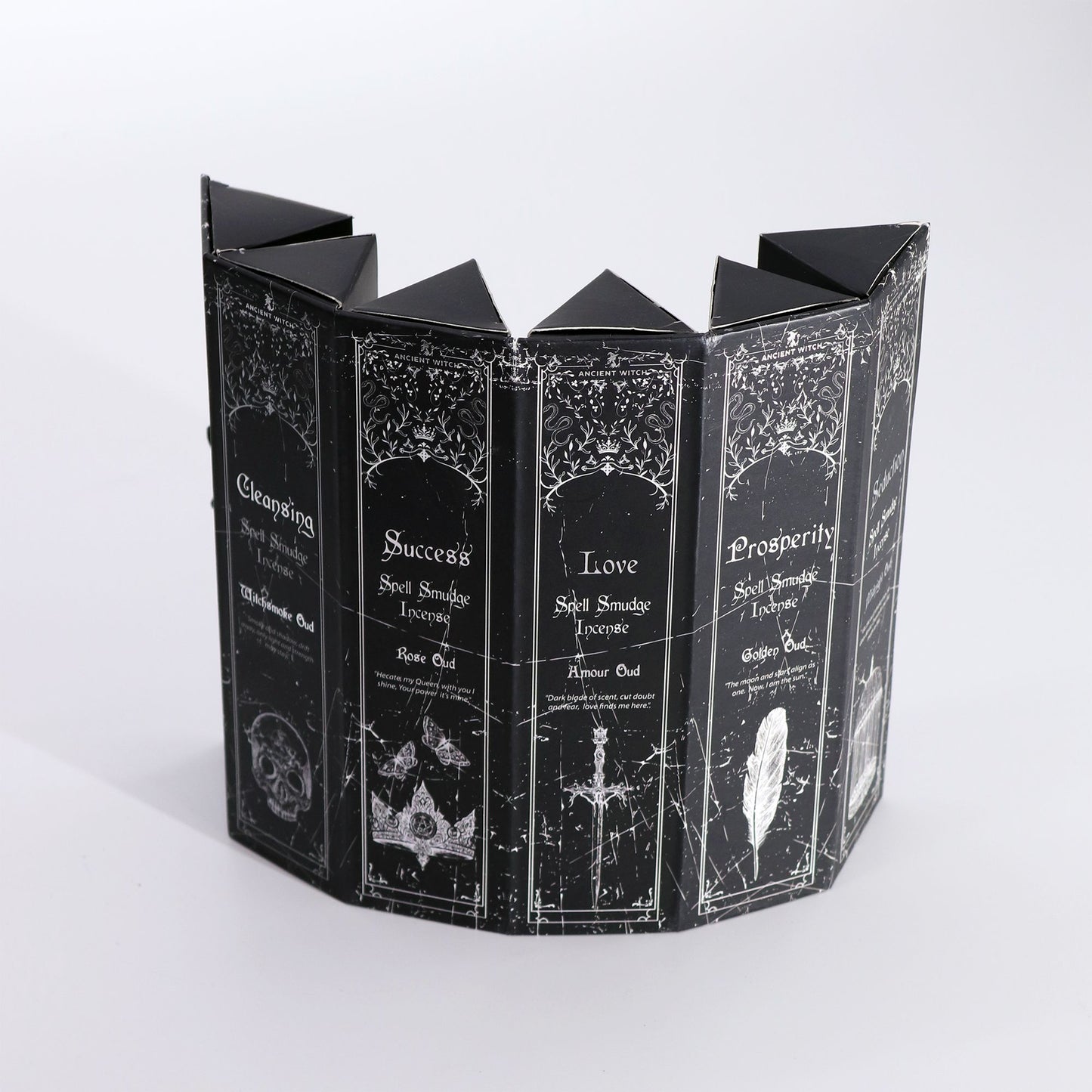 Pyramid Shape Display Incense - Set of 5 Ancient Witch Scents & Spells