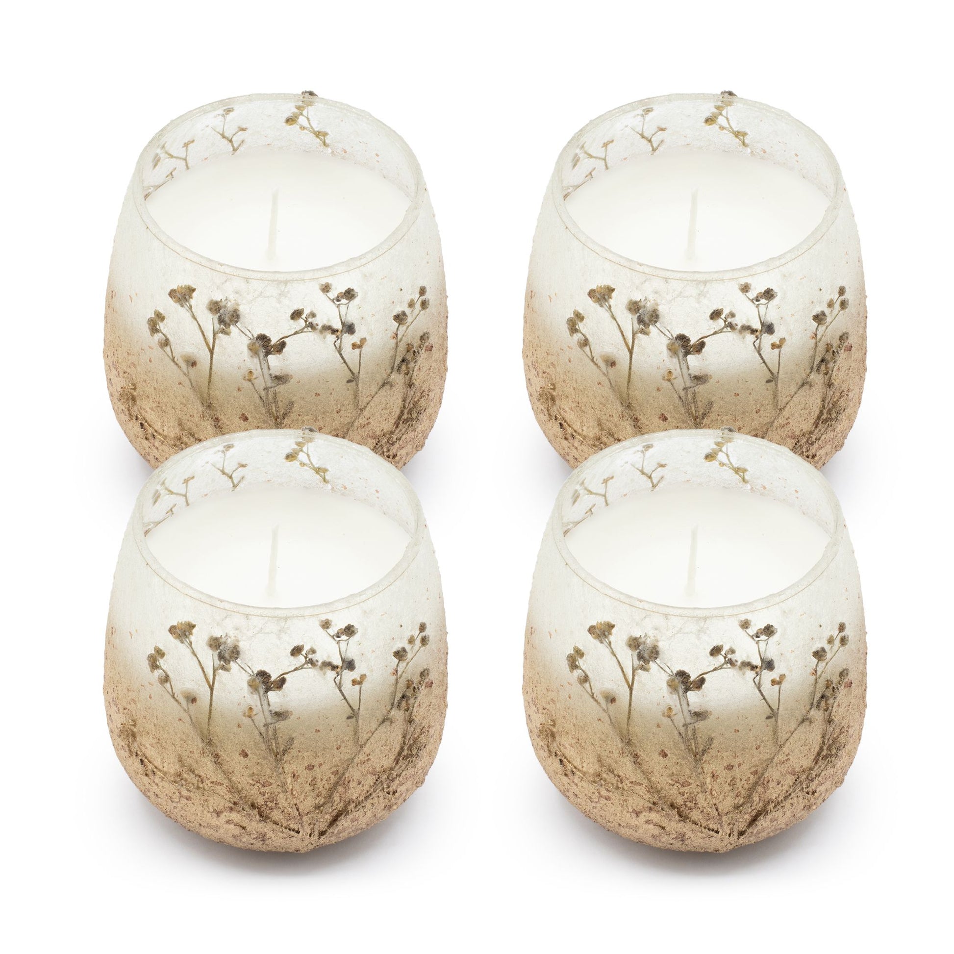Detailed close up view highlighting the high quality craftsmanship and individual features of the medium glass jar candles wildlight woods459