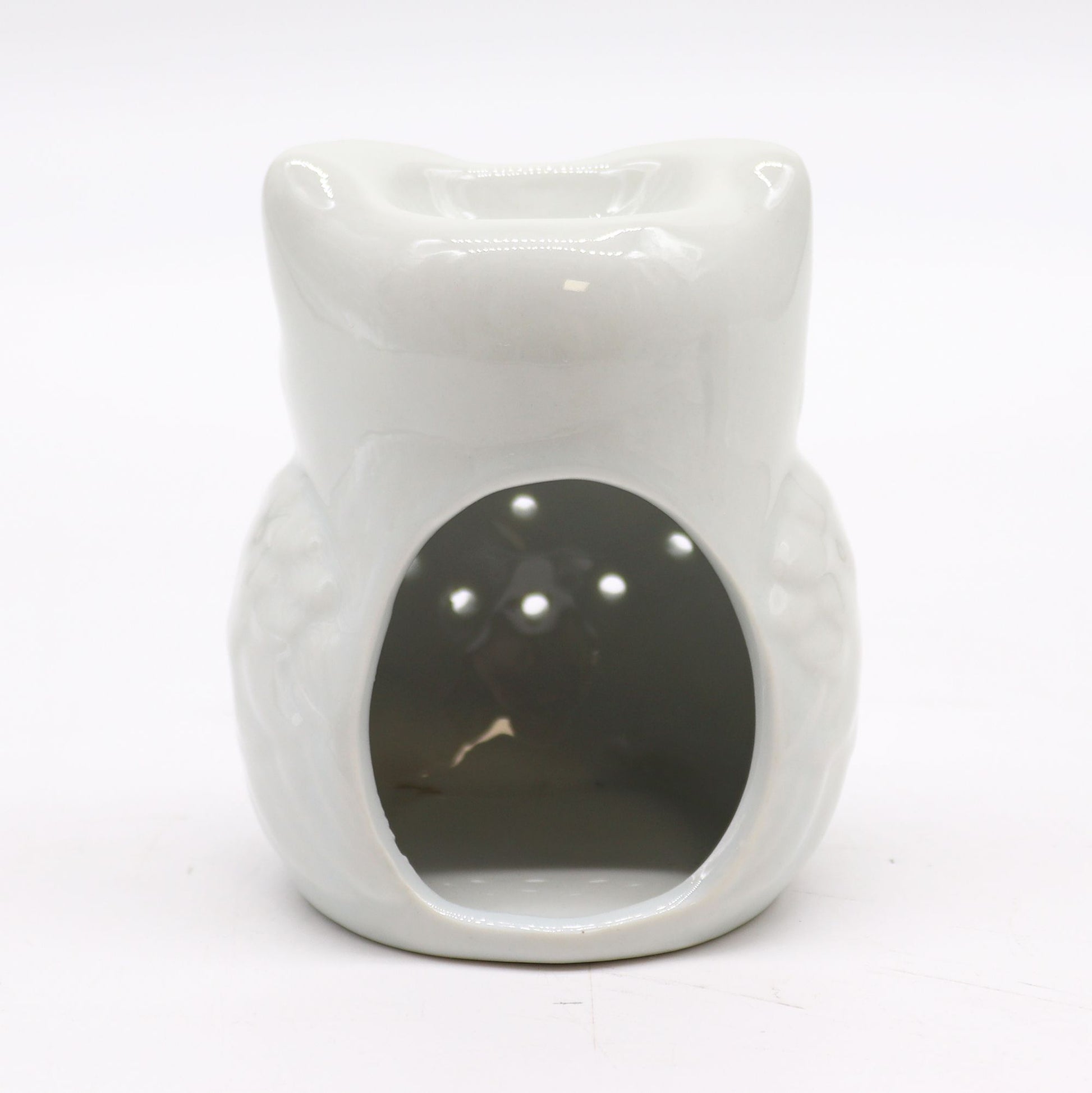 Classic White Oil Burner - Tall Owl from our luxury classic white oil burners collection
