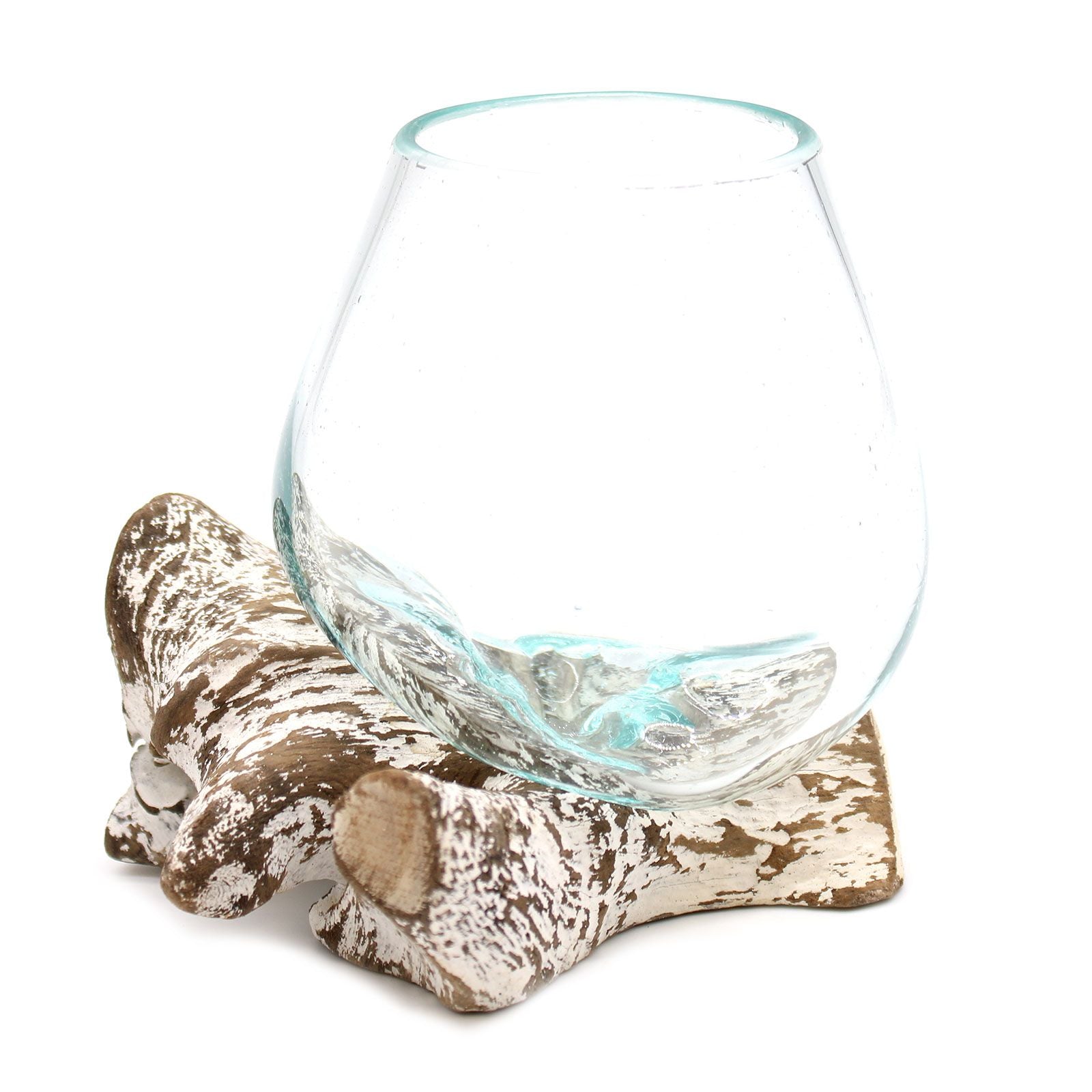 Photo 6 of Molten Glass On Whitewash Wood - Small Bowl On Wood featuring authentic premium craftsmanship.