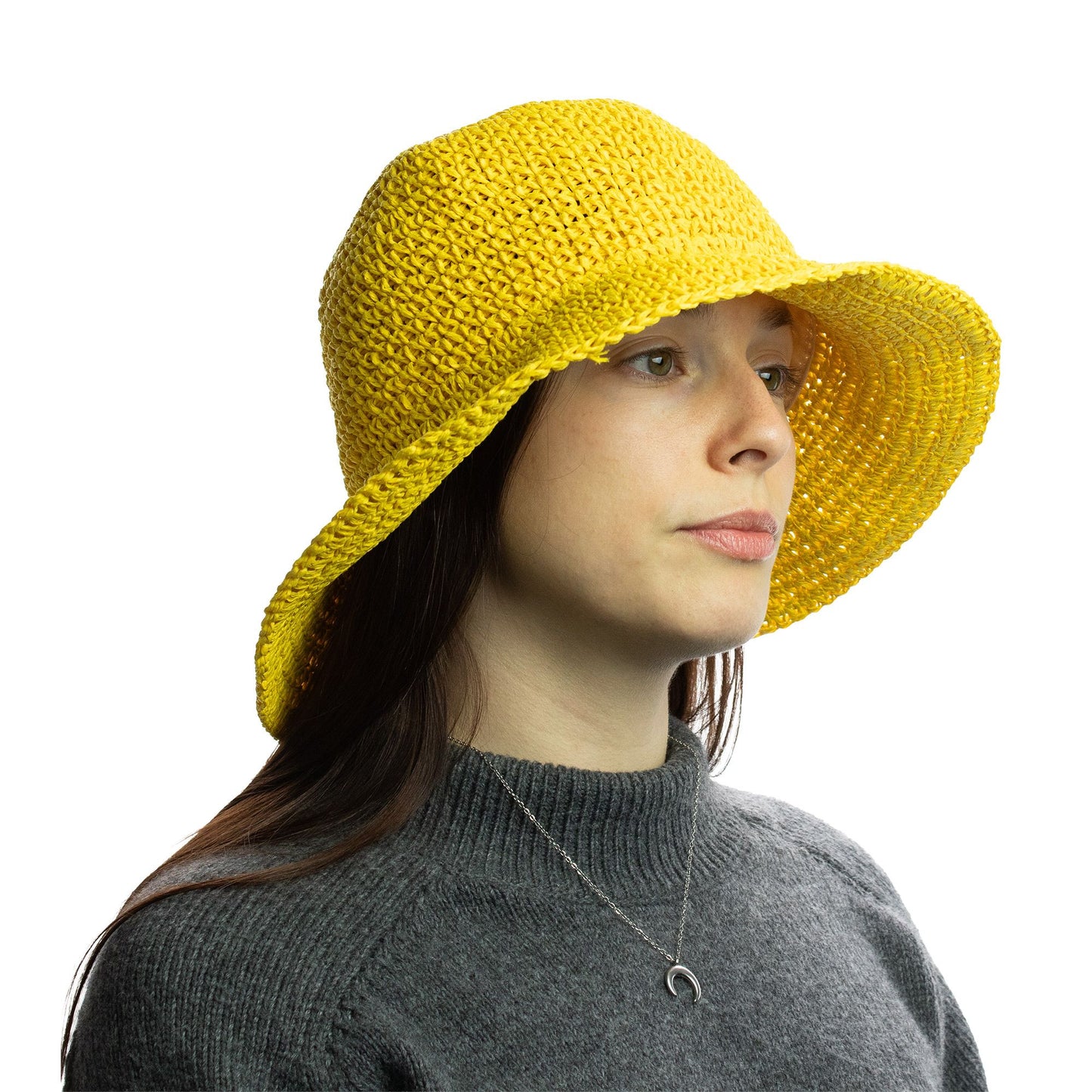 Photo 2 of Nomad Sari Floppy Straw Sun Hat - Yellow Sun Beach Hat featuring authentic premium craftsmanship.