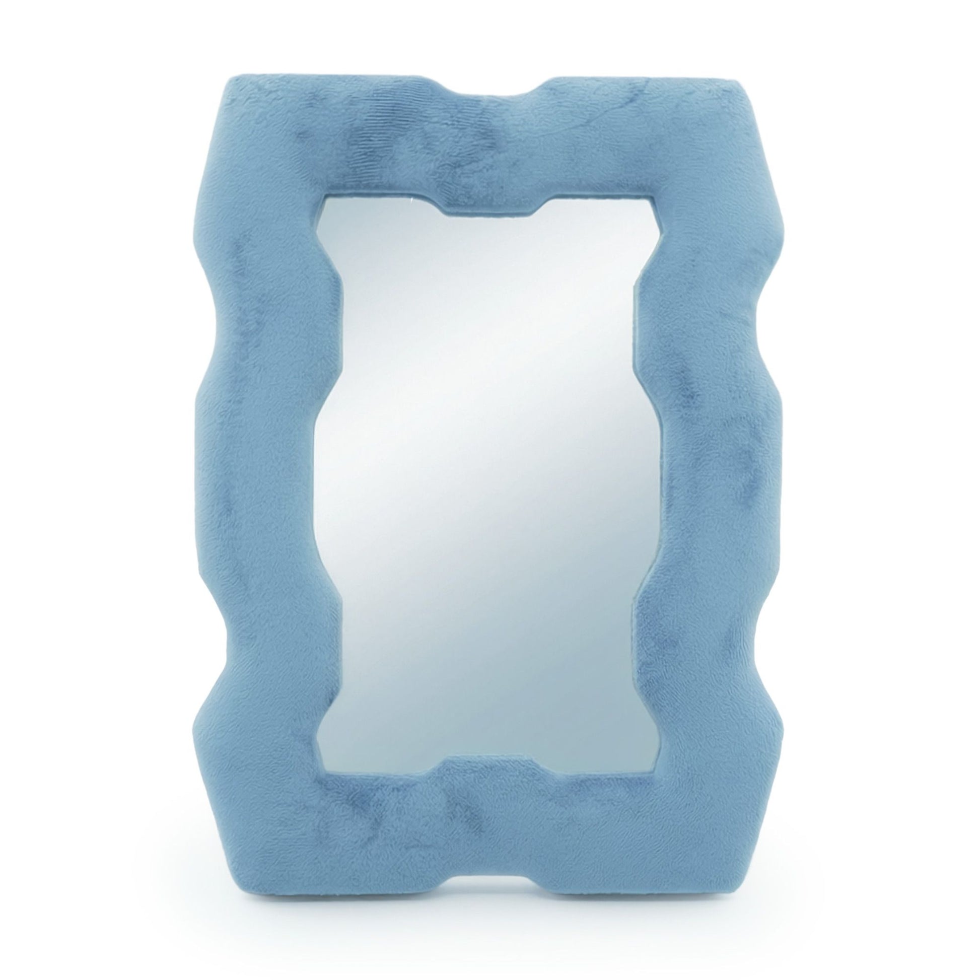 Photo 3 of Soft Squiggly Mirror – Chunky Frame – Royal Blue Wall Mirror featuring authentic premium craftsmanship.