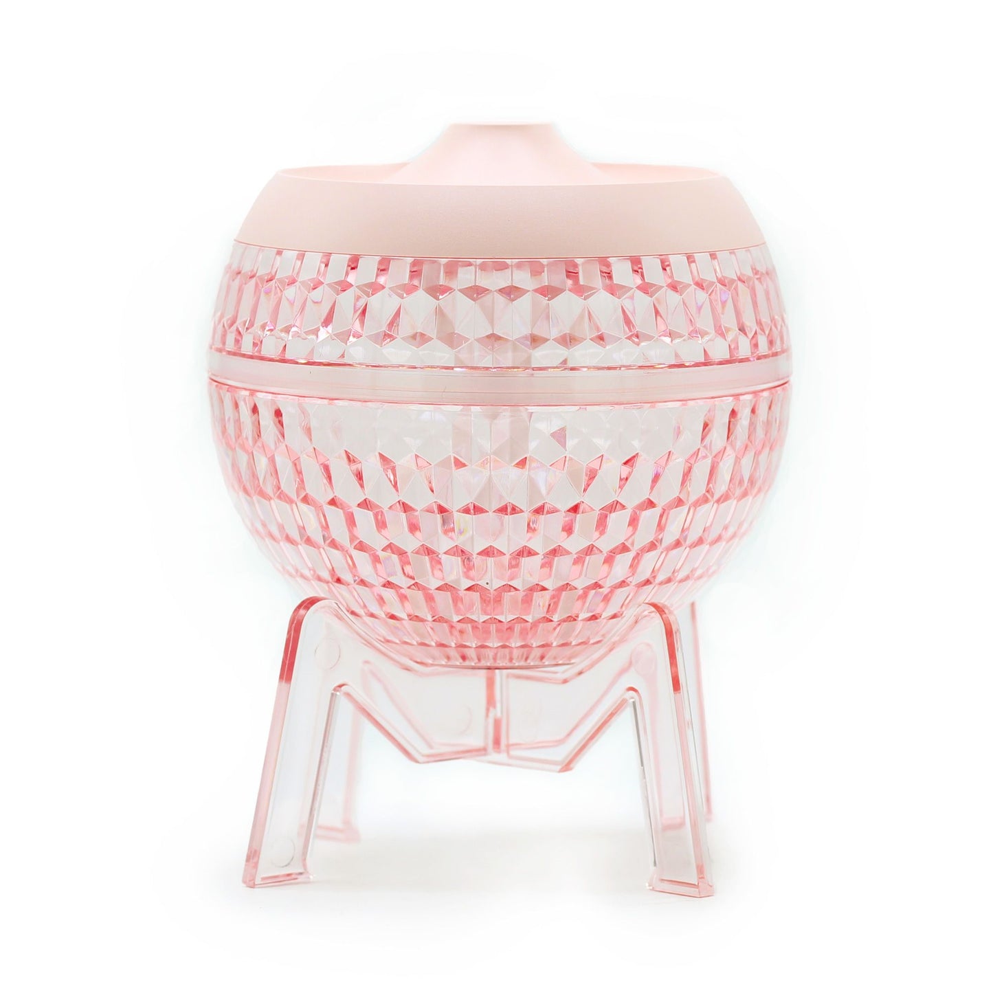 Pink Humidifer Mondo Planet - USB - Colour Change (down light) lifestyle product photo on neutral background