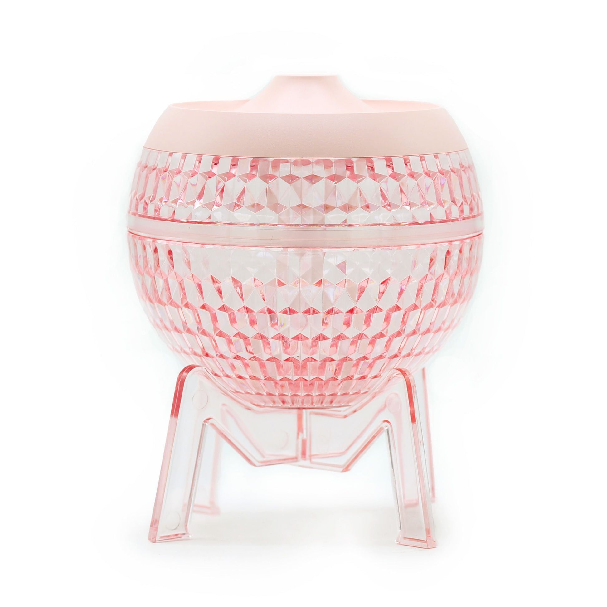 Pink Humidifer Mondo Planet - USB - Colour Change (down light) lifestyle product photo on neutral background