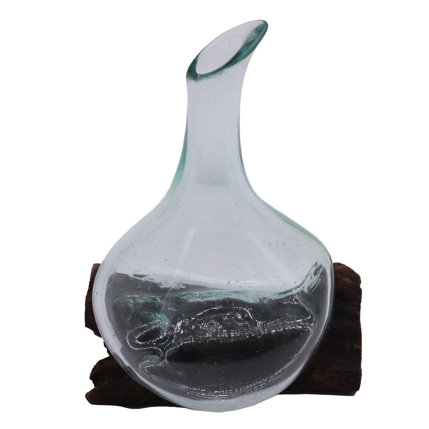 Photo 3 of Molten Glass Mini Decanter On Wood 20cm Luxury Decor featuring authentic premium craftsmanship.