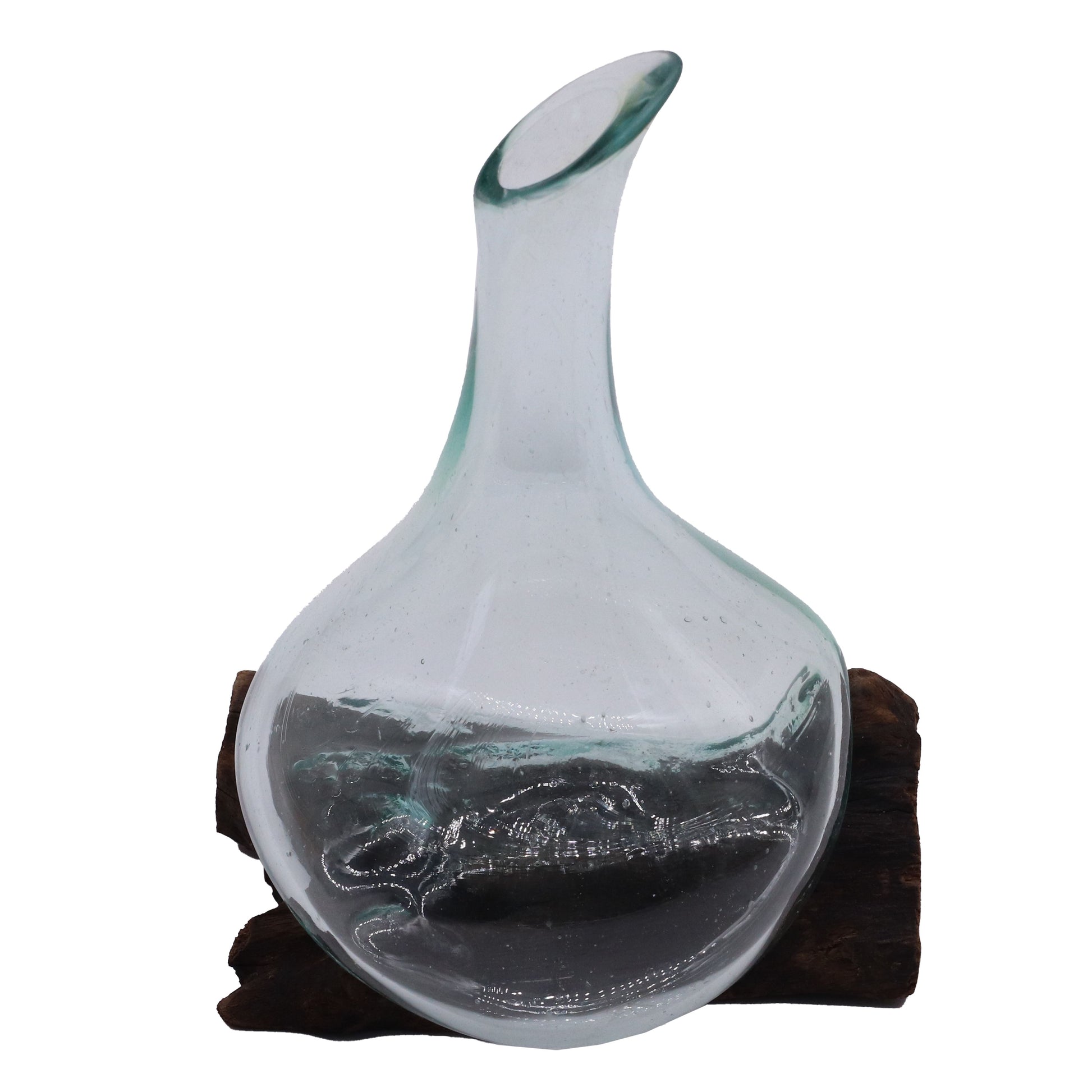 Photo 3 of Molten Glass Mini Decanter On Wood 20cm Luxury Decor featuring authentic premium craftsmanship.