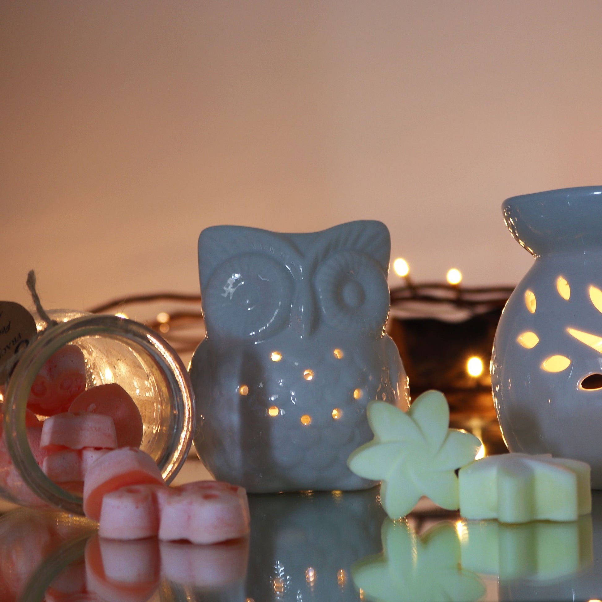 Classic White Oil Burner - Tall Owl from our luxury classic white oil burners collection