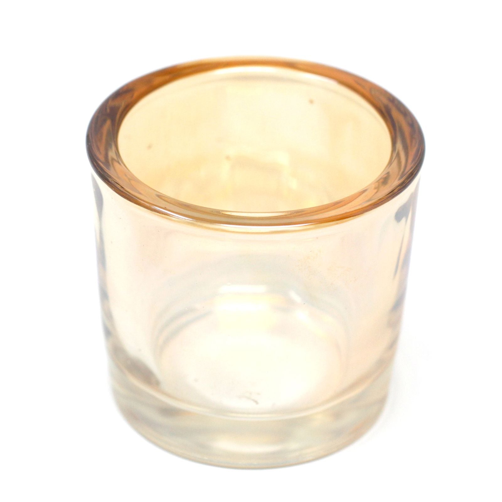 Detailed close up view highlighting the high quality craftsmanship and individual features of the spare glass cup for votive candle holder453