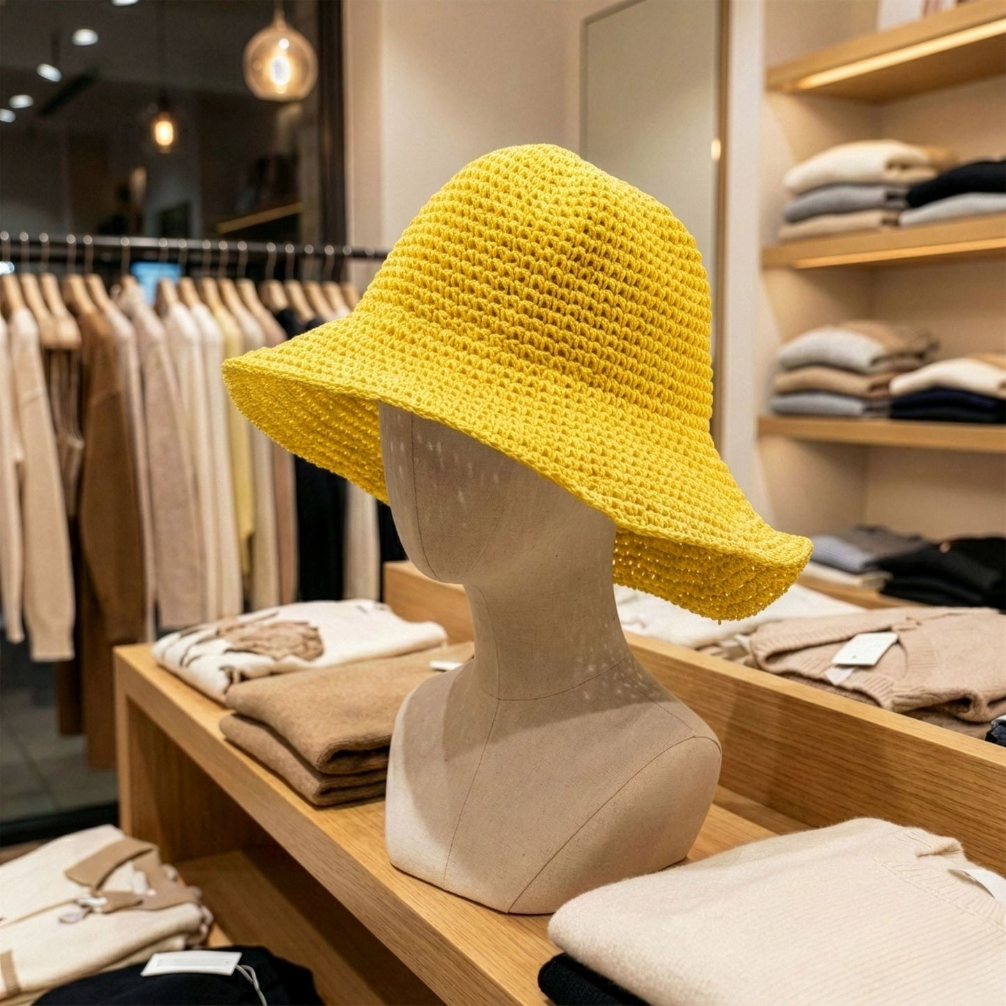 Photo 7 of Nomad Sari Floppy Straw Sun Hat - Yellow Sun Beach Hat featuring authentic premium craftsmanship.