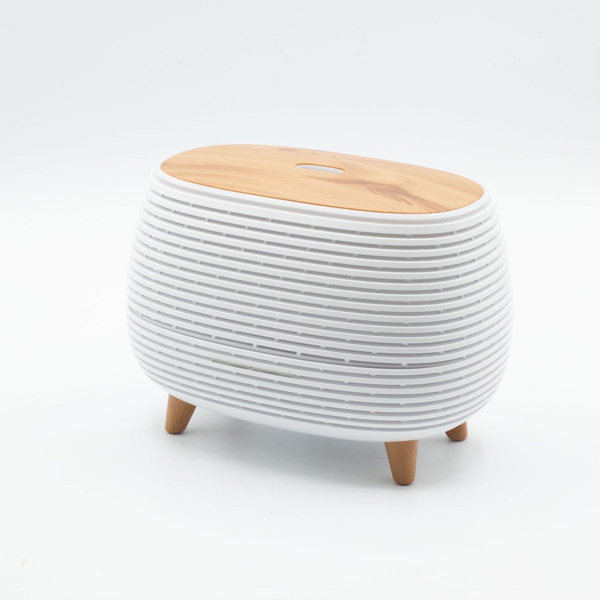 Futuristic Ribbed Aroma Diffuser with Colour-Changing Light lifestyle product photo on neutral background