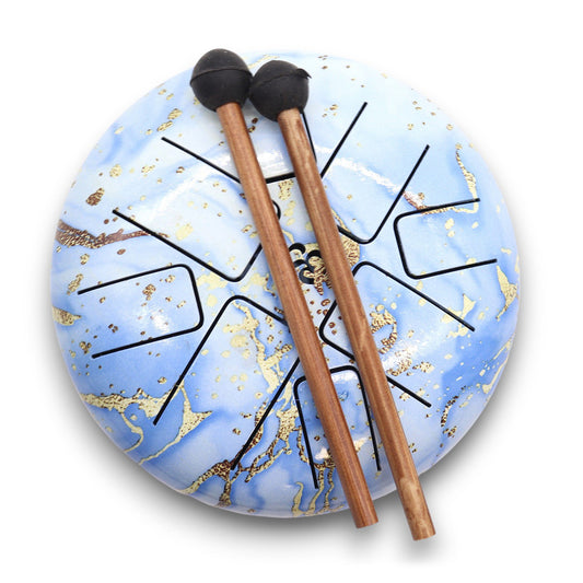 Photo 1 of Hapi Drum Blue Sky Om - 18cm Meditation Drum Premium Edition featuring authentic premium craftsmanship.