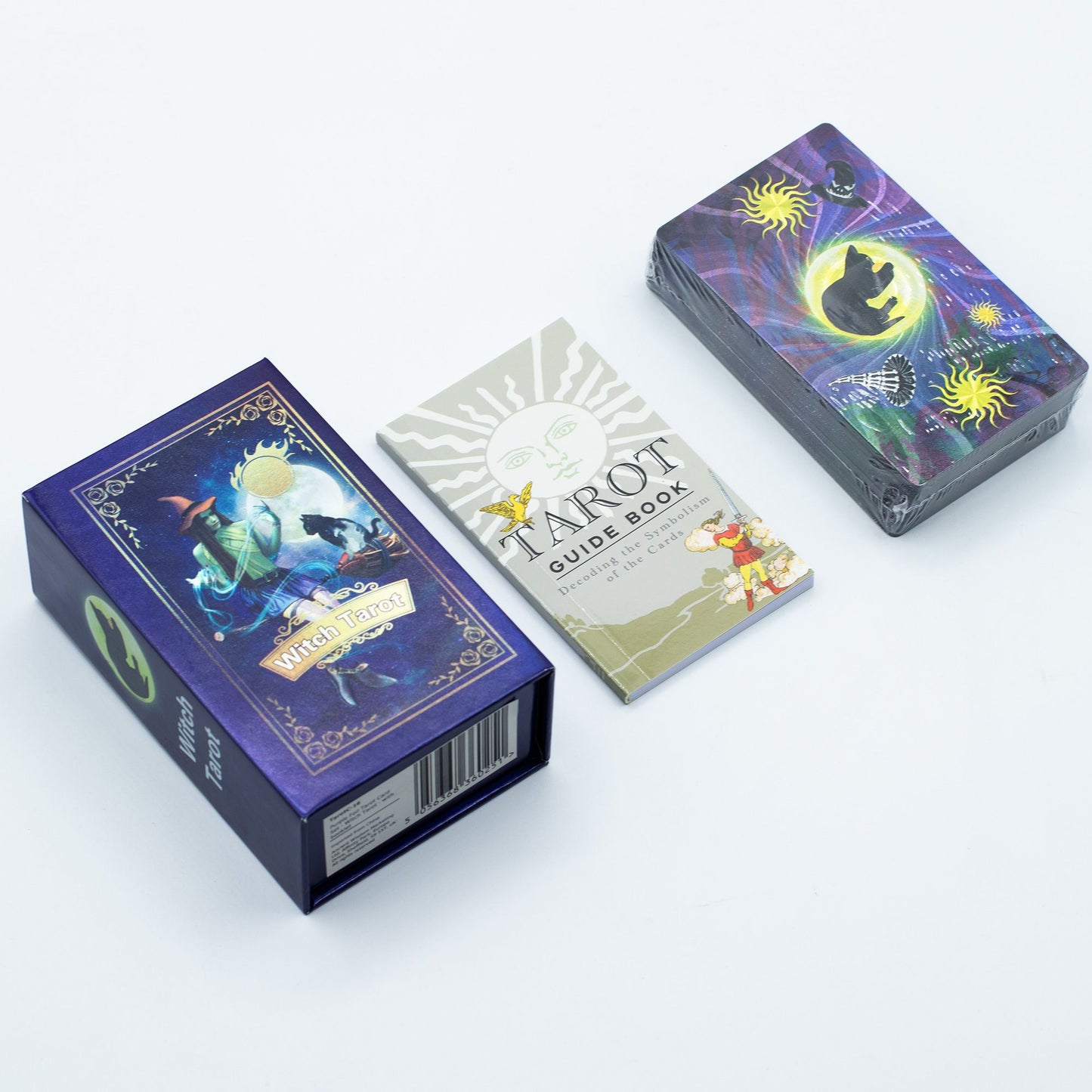 Purple Foil Tarot Card Set - Witch Tarot - with booklet