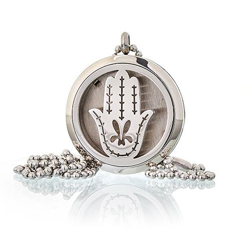 Aromatherapy Diffuser Necklace - Hand of Fatima 30mm from our luxury aromatherapy diffuser necklaces collection