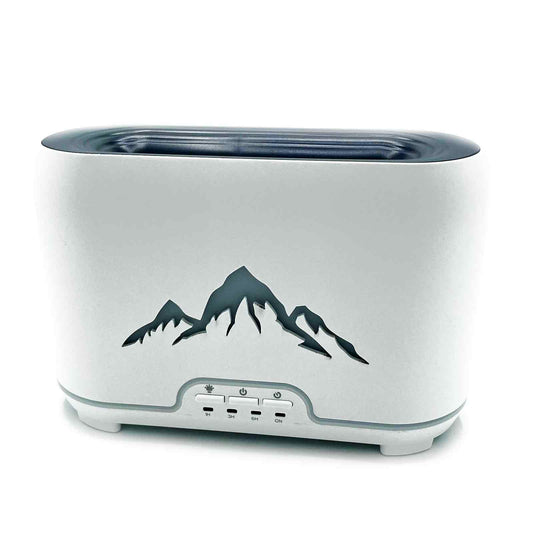Himalayas Aroma Diffuser - USB-C - Remote control - Flame Effect lifestyle product photo on neutral background