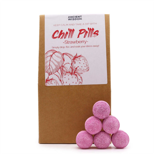 Chill Pills Gift Pack 350g - Strawberry lifestyle product photo on neutral background
