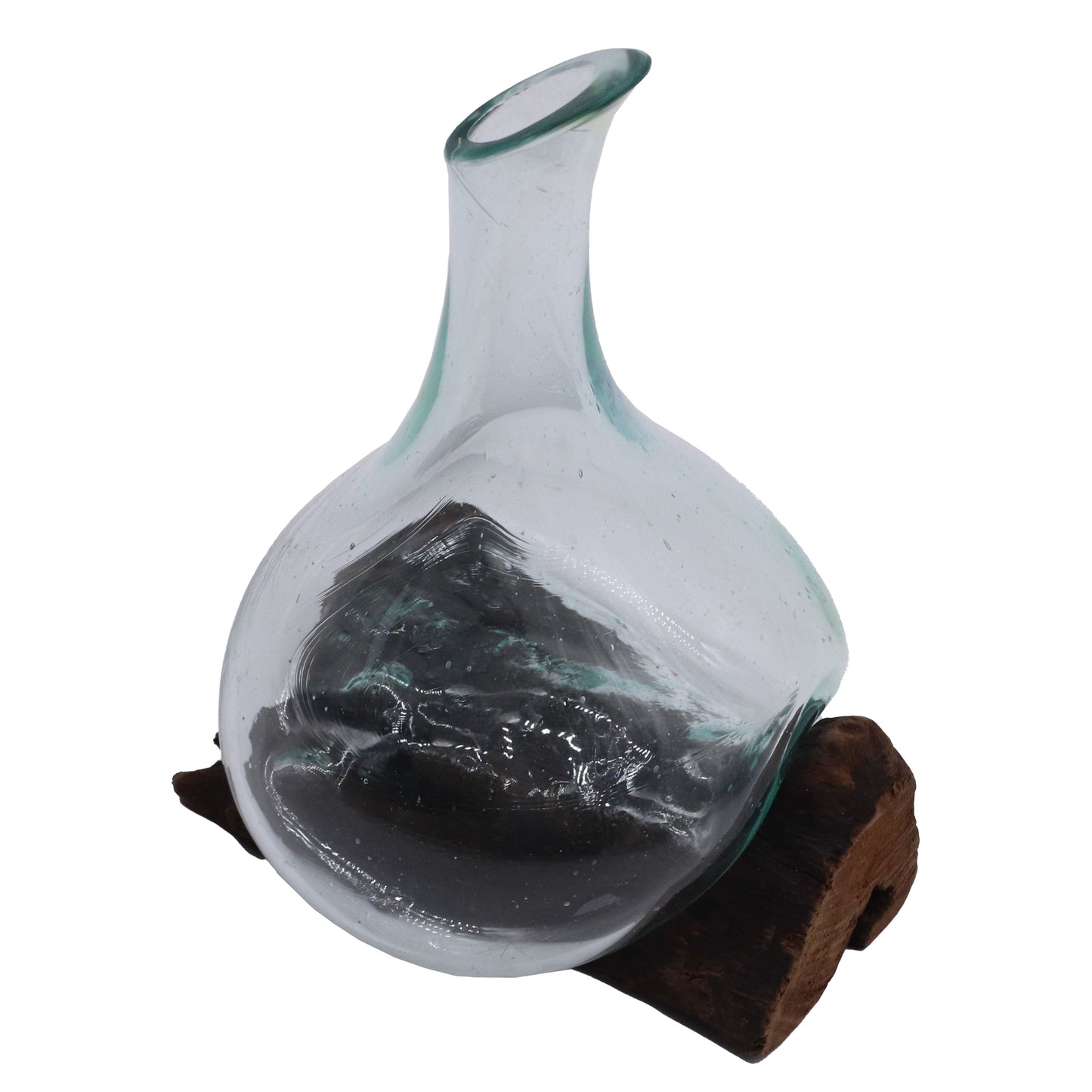Photo 4 of Molten Glass Mini Decanter On Wood 20cm Luxury Decor featuring authentic premium craftsmanship.
