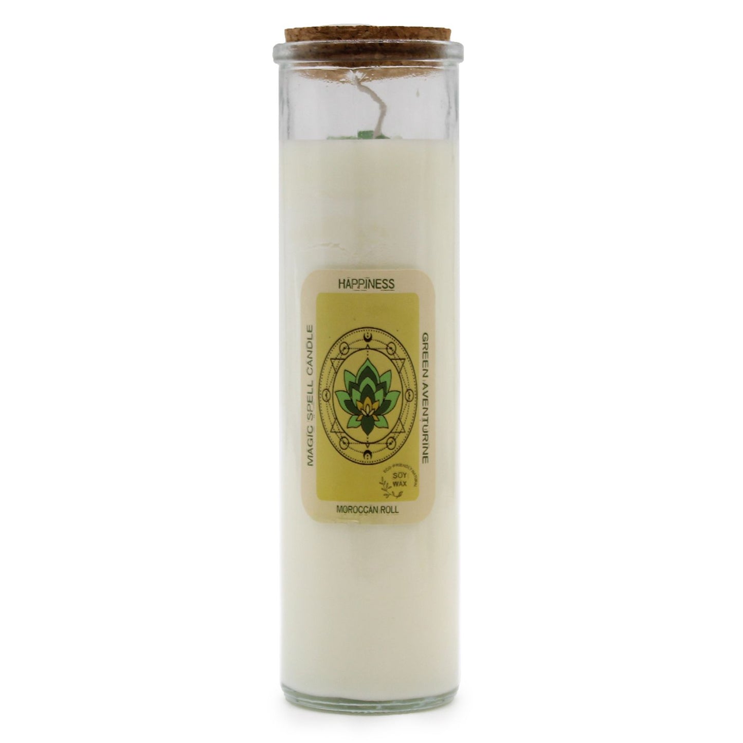 Magic Spell Candle - Happiness lifestyle product photo on neutral background