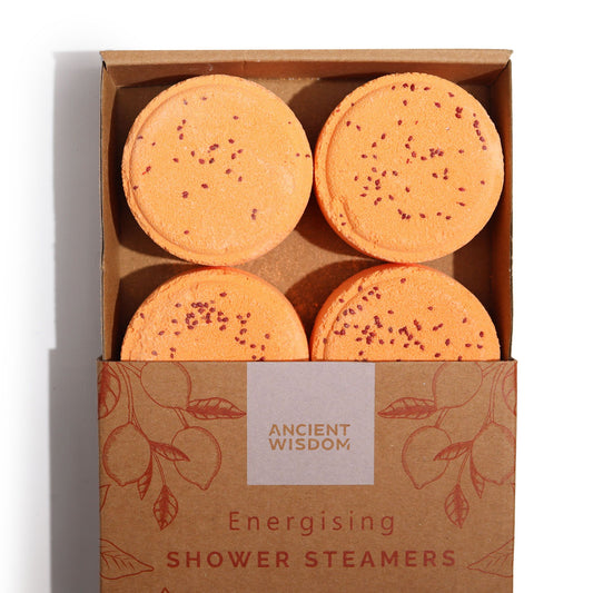 Zen Shower Steamers - Therapy Wellness Gift Set - Energising lifestyle product photo on neutral background