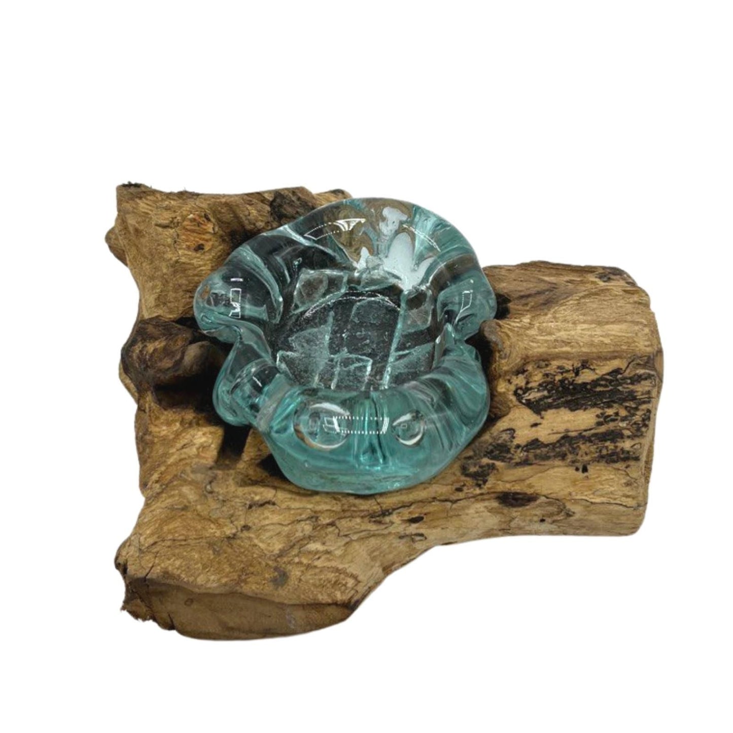 Photo 6 of Molten Glass Candle Single Holder On Wood Luxury Decor featuring authentic premium craftsmanship.