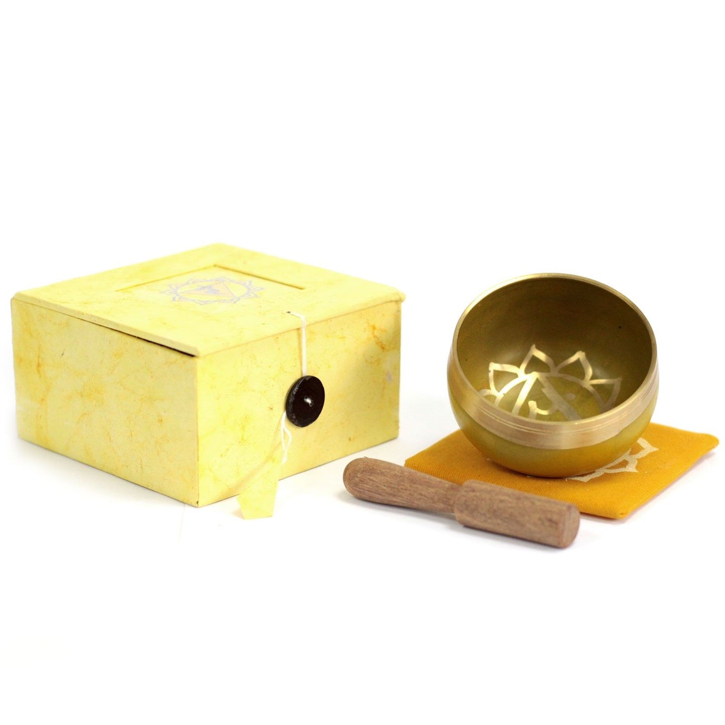 Chakra Singing Bowl - Solar Plexus lifestyle product photo on neutral background