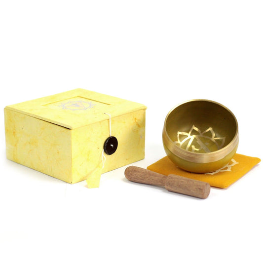 Chakra Singing Bowl - Solar Plexus lifestyle product photo on neutral background