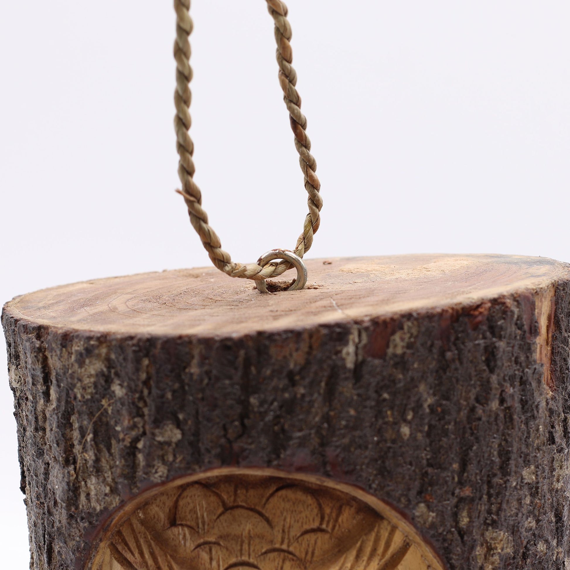 Tree Trunk Face - Bird House - Wise Owl from our luxury seagrass bird houses collection
