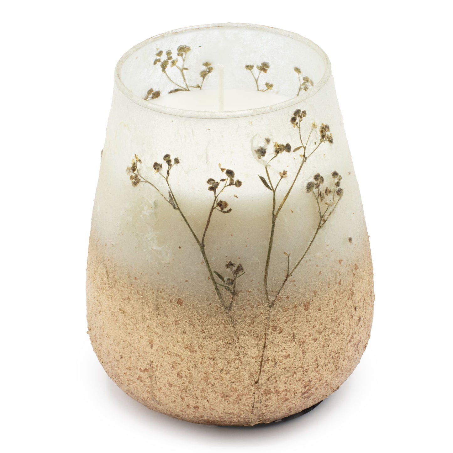 Detailed close up view highlighting the high quality craftsmanship and individual features of the tall glass jar candles wildlight woods531