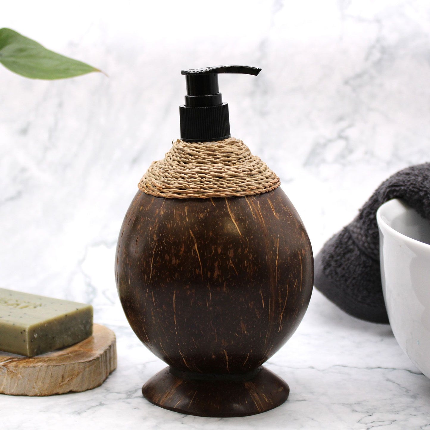 Natural Coconut Soap Dispenser - 150ml from our luxury teakwood soap dispensers collection